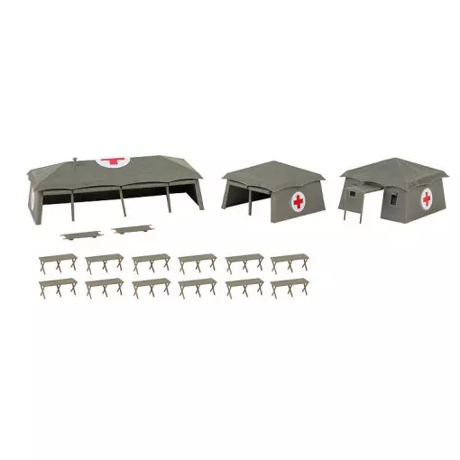 3 military medical tents FALLER 144109 - HO 1/87 - EP V