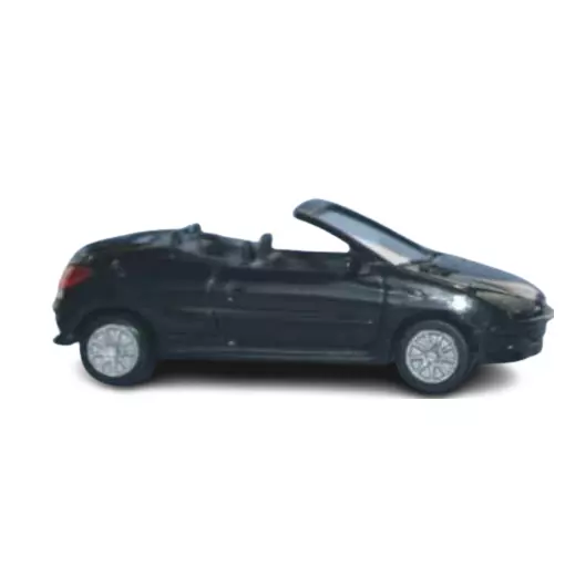 Peugeot 206 cabriolet noir onyx - SAI 2191 - HO 1/87