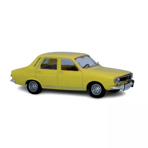 Renault 12 TL car in yellow livery SAI 2221 - HO : 1/87 -