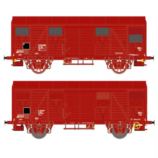 Coffret de 2 wagons couverts - Exact-Train 20924 - HO 1/87 - SNCF - EP IV - 2R