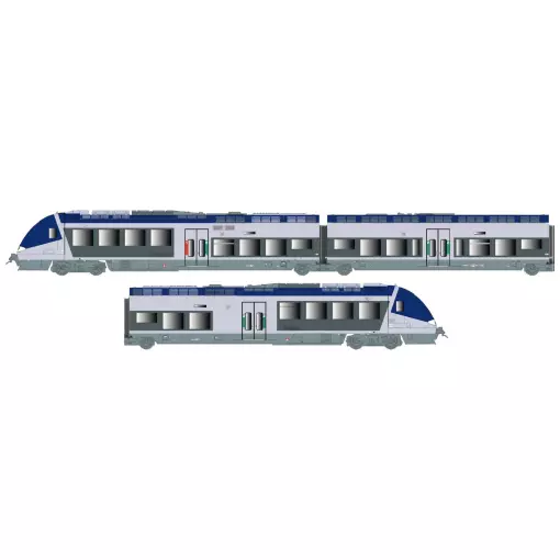 Rame automotrice diesel AGC X 76507/76508 - LS Models 10070 - HO 1/87 - SNCF - Ep V/VI - Analogique - 2R