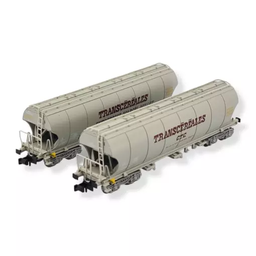 Set de 2 wagons céréaliers Transcéréales Arnold HN6558 - N 1/160 - SNCF - EP IV