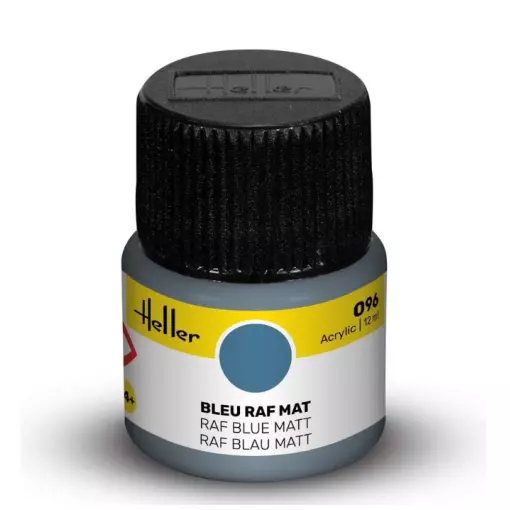 Acrylic pot paint - Heller 9096 - bleu raf mat - 12ml