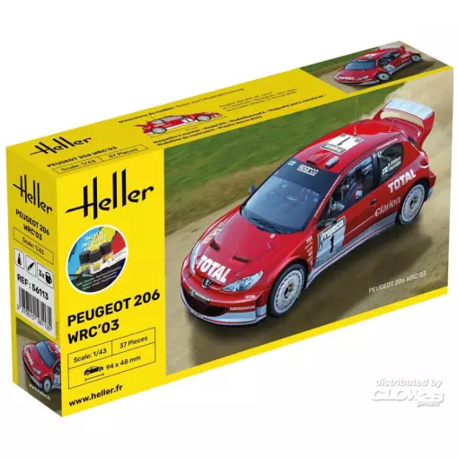 Starter Kit Peugeot 206 WRC '03 - Heller 56113 - 1/43