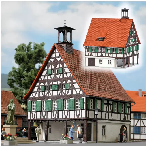 Town hall - administrative building - BUSCH 1598 - HO 1/87 - 128x111x170mm