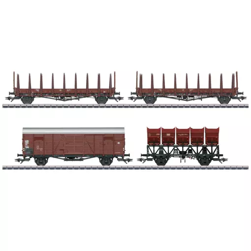 Coffret de wagons marchandises - Märklin 46664 - HO 1/87 - DB - EP IV - 3R