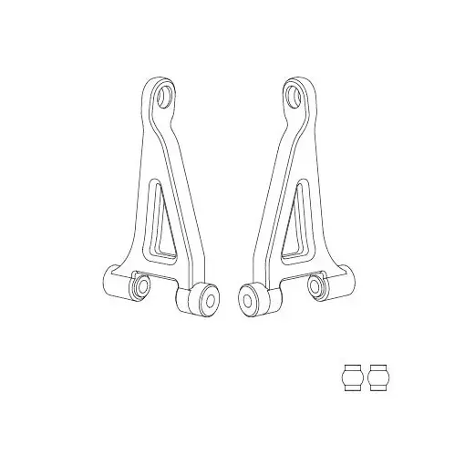 Obere hintere Aufhängungsdreiecke (x2) für Hyper Go - MJX 14240 - 1/14