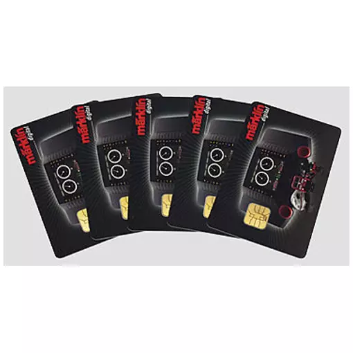 Set of 5 rewritable cards for locomotives.