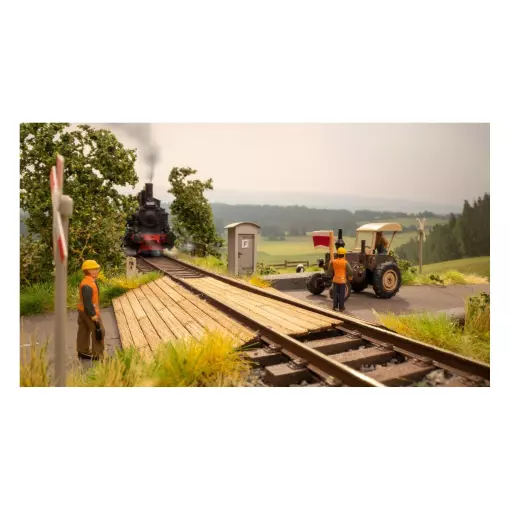 Dekorationsset "Bahnübergang", Lasercut NOCH 66811 - HO 1/87