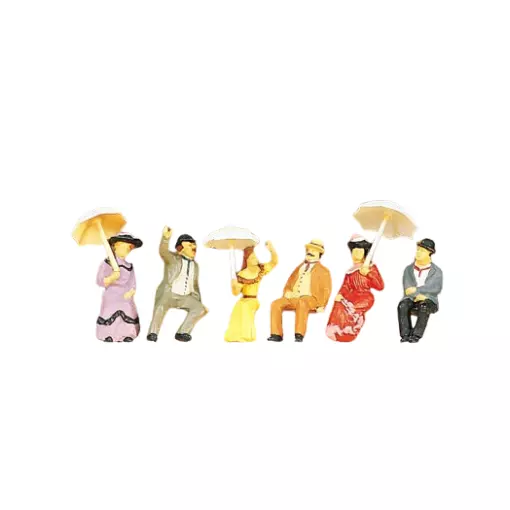 Personnages assis, 1900 - Preiser 12136 - HO 1/87