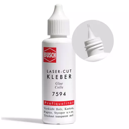 Colle pour produit découpé au laser - Busch 7594 - Échelle universelle - 50g