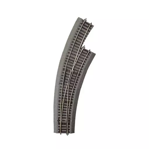 Rechte gebogen wissel BWr3/4 R3 419,6mm 30° ROCO 42573 - HO 1/87 - Code 83 [ROCO LINE] Tel.