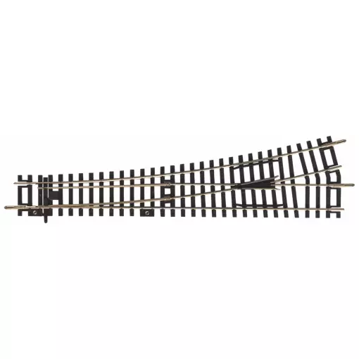 Weiche links - Holzschwellen 239mm 15°-R9 PIKO 55220 | HO 1/87 | Code 100