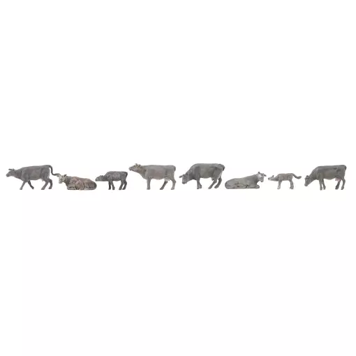 Lot de 8 Vaches de Montagne - Faller 151905 - HO 1/87