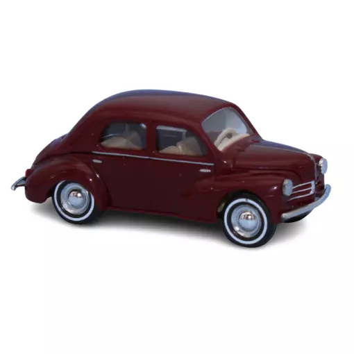 Voiture Renault 4cv rouge pourpre SAI 2260 - HO 1/87