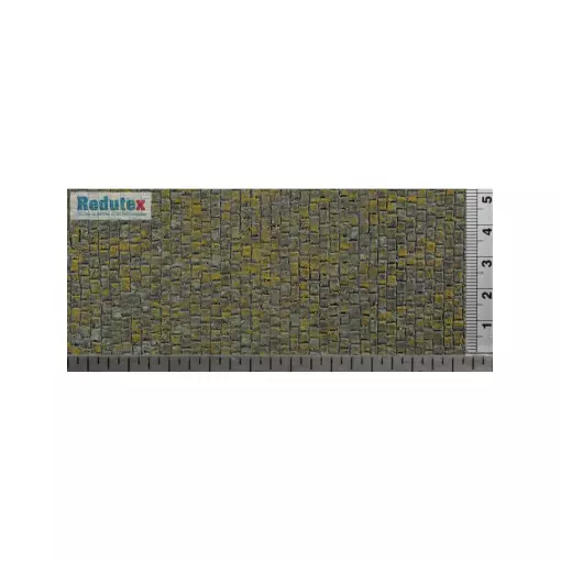 Redutex decor plate 076AD121 - OO 1/76 - HO 1/87 - Polychrome paving stone