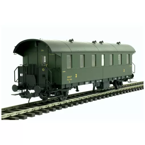 Wagon boîte à tonnerre verte 2e classe - Lenz 41120-33 - O 1/43 - SNCF - Ep III