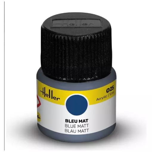 Peinture Acrylique 025 - Bleu Mat - Heller 9025 - 12ML