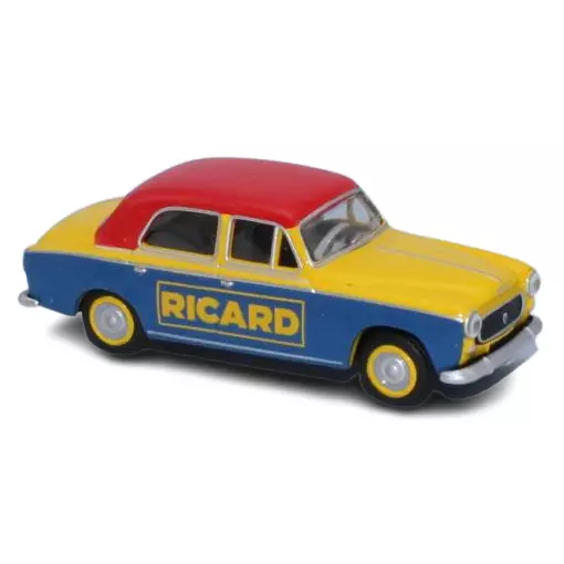 Voiture Peugeot 403.7 limousine, 1960 publicité RICARD SAI 6245 - HO 1/87