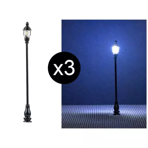 Lámpara de pie con arco de metal y estera con LED - HO 1/87 - Faller 180108