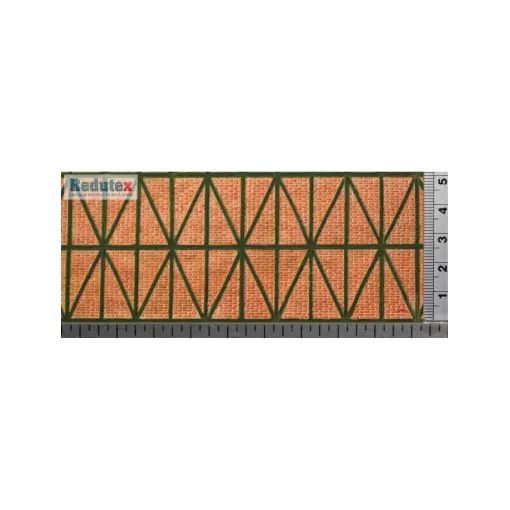 Redutex decorative plaque 087EL223 - HO: 1/87 - Crossed brick latticework