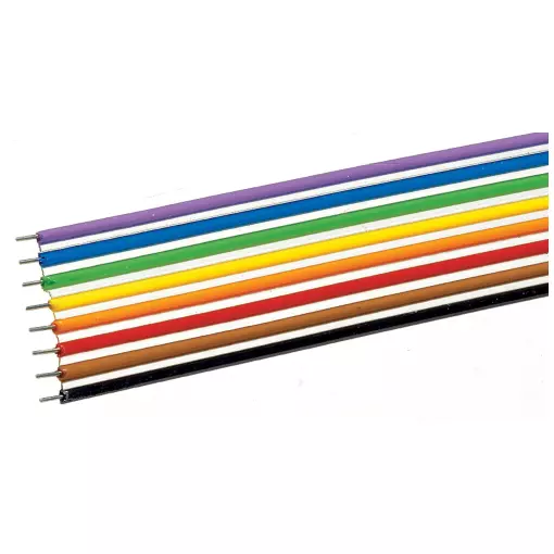 Platte kabel 8 aders - 10 meter - Doorsnede 0,7mm² - ROCO 10628 - Universeel