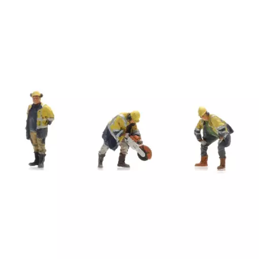 Workers with circular saw - ARTITEC 5870039 - HO 1/87