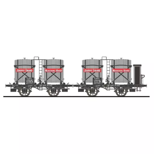 COFFRET DE 2 WAGONS FOUDRES JOANNY GIRARD - MAKETTE 4512 - HO 1/87 - SNCF - EP II - 2R