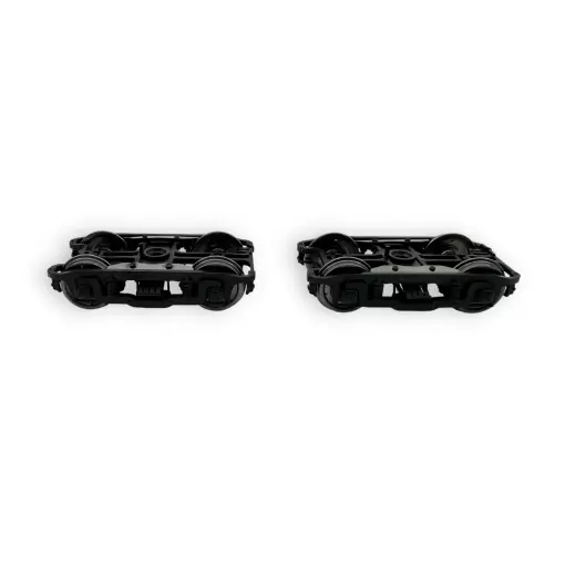 Set de deux bogies PLM type D - Noir - REE Modèles XB112E01