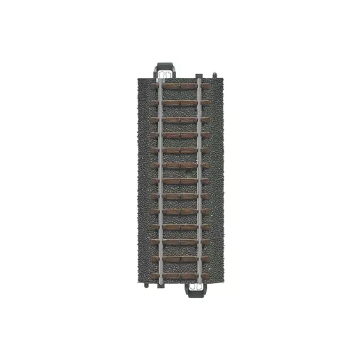 Rail droit ballasté - Marklin 24094 - HO 1/87 - Code 83 - Voie C - Longueur 94,2 mm - 3R