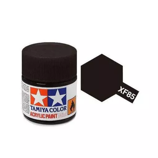 Peinture acrylique - couleur Noir CAOUTCHOUC XF85 - TAMIYA 81785 - 10 mL