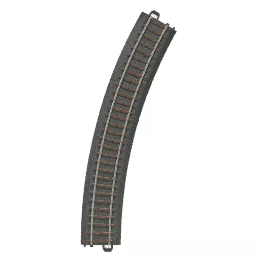 Rail courbe ballasté - Marklin 24230 - HO 1/87 - Code 83 - Voie C - Angle 30° - Rayon 437,5mm - 3R