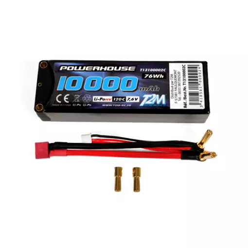 Accu LiPo 2S HV 7.6V 10000 mAh 120C - T2M T13100002C