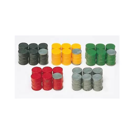 Set di 30 fusti di metallo - Preiser 17101 - HO 1/87