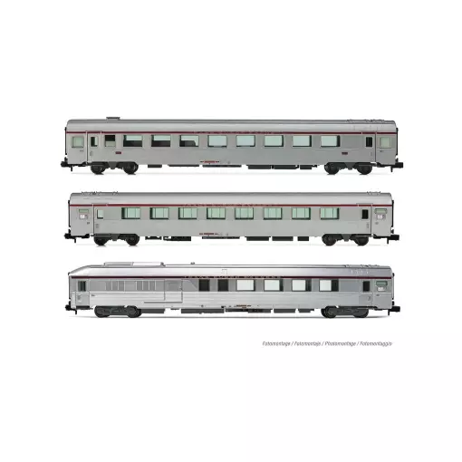 Coffret de 3 voitures TEE "Mistral", Nice-Paris - Arnold HN4501 - N 1/160 - SNCF - EP IV