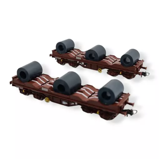 Wagons porte-coils sans capots de type Shimmns de la SNCB 