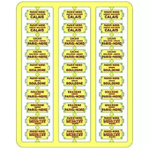 Plaques Itinéraires lettres rouges NORD