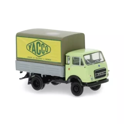 Camion OM UNIC bâché Yacco - SAI 2975 - HO 1/87