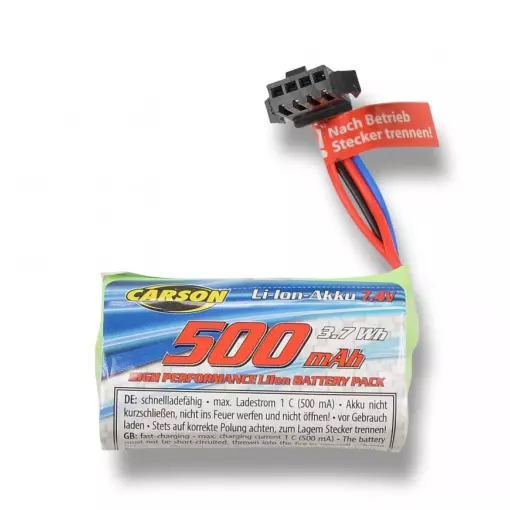LiIon Akku 500404304-6 avec connecteur JST-4 - 7,4V/500mAh - CARSON 500608286