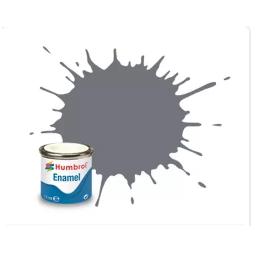 Peinture cellulosique couleur Gris Mer Fonce Satine N°164 - Humbrol A1780 - 14 mL