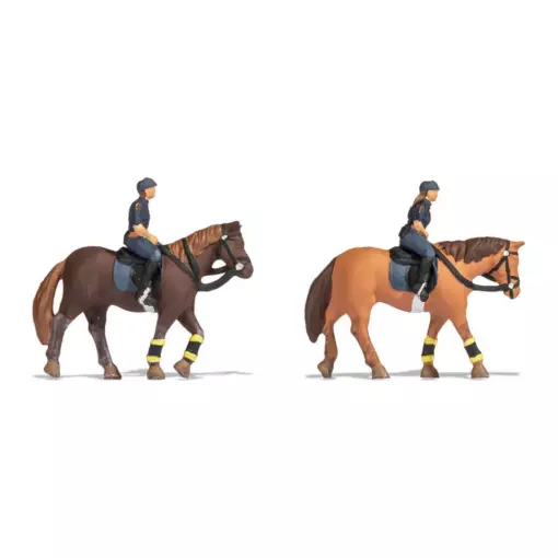 Personnages - policiers sur chevaux - Noch 15078 - HO 1/87 