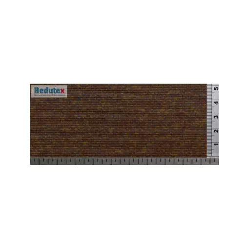 Plaque de décors Redutex 087LD123 - HO : 1/87 - Brique marron plaine