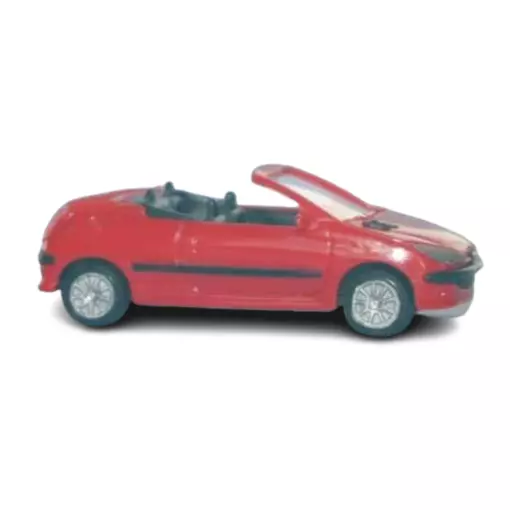 Peugeot 206 Cabriolet - Rouge Vallelunga - SAI 2192 - HO 1/87