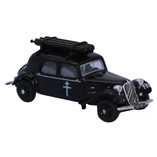 Citroën Traction 11A 1935, avec équipement gaz de ville, noire, FFI - Sai 6181 - HO 1/87