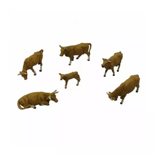 Set di 6 mucche bionde