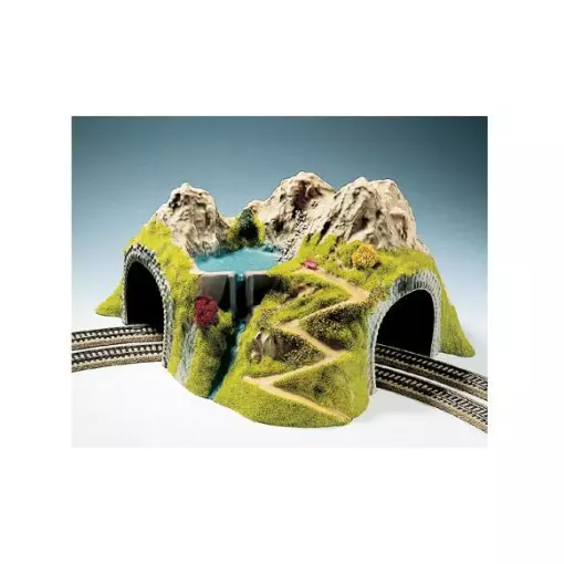 2-track tunnel and mountain lake Noch 05180 - HO 1:87 -