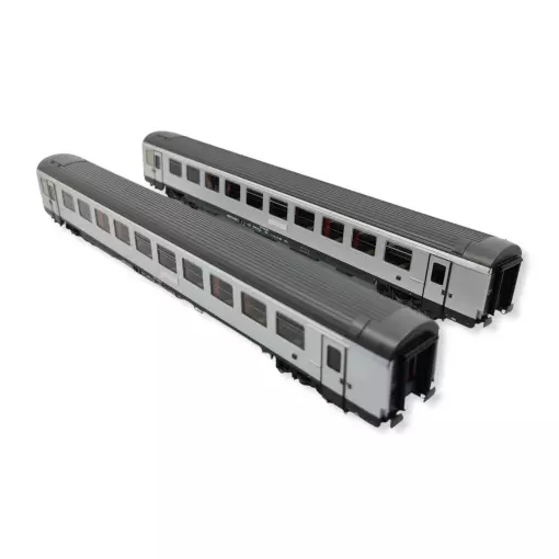 Set of 2 VTU Coated Cruise Cars - Ls Models 40996 - HO 1/87 - SNCF - EP V