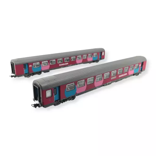 COFFRET 2 VOITURES CORAIL "OUIGO" PIKO 97305 - HO 1/87 - EP VI - 2ND CLASSE