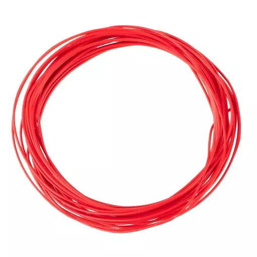 Fil toronné rouge 0,04 mm² – 10 mètres  - FALLER 163781