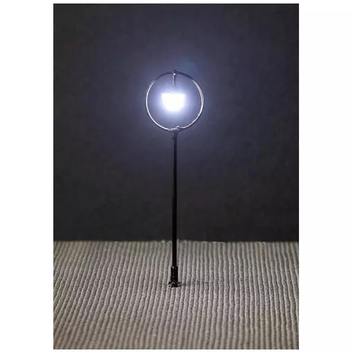 Set of 3 single floor lamps with LED - HO 1/87 - Faller 180105